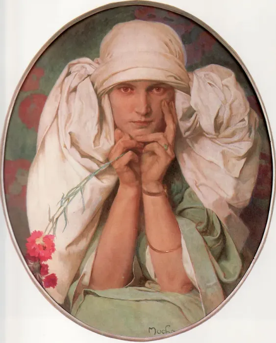 Framed Print : Jaroslava, 1920. Artist: Mucha, Alfons Marie (1860-1939) Framed Print : Jaroslava, 1920. Artist: Mucha, Alfons Marie (1860-1939)