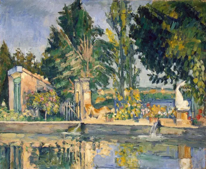 Framed Print : Jas de Bouffan, the Pool, c1876. Artist: Paul Cezanne Framed Print : Jas de Bouffan, the Pool, c1876. Artist: Paul Cezanne