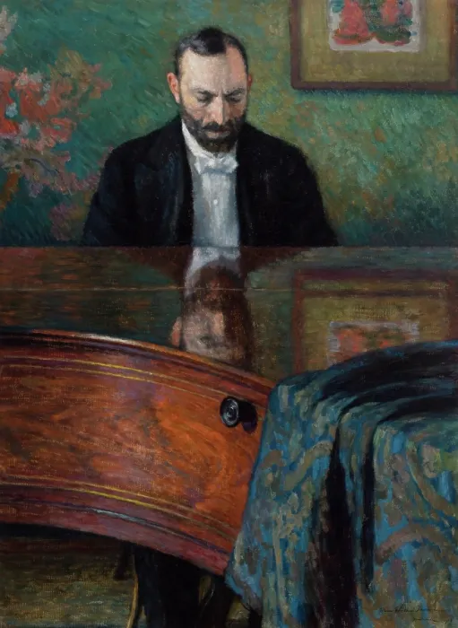 Framed Print : Jasienski at the Piano, 1908. Creator: Jozef Pankiewicz Framed Print : Jasienski at the Piano, 1908. Creator: Jozef Pankiewicz