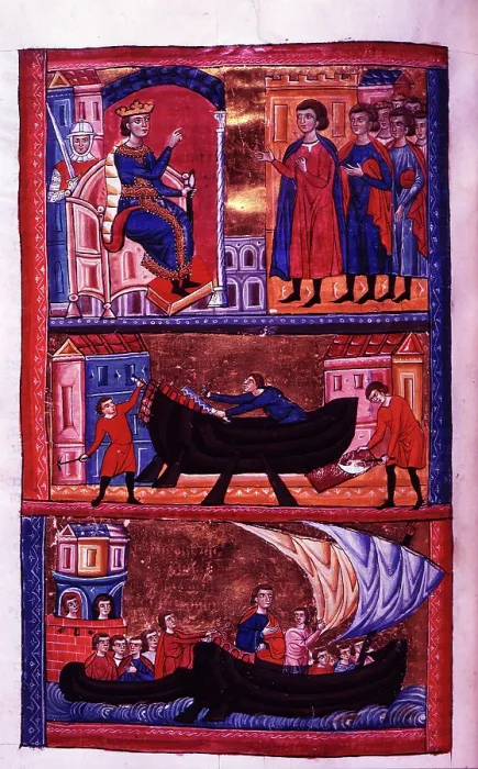 Framed Print : Jason, the Argo and Argonauts, c1285. Creator: Unknown Framed Print : Jason, the Argo and Argonauts, c1285. Creator: Unknown