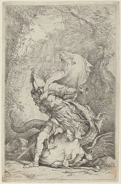 Jason and the Dragon, c. 1663 / 1664. Creator: Salvator Rosa