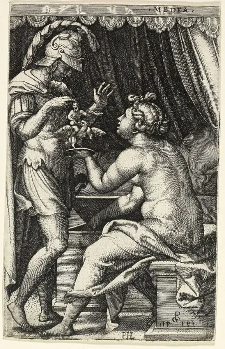 Framed Print : Jason and Medea, n.d. Creator: Master I.B Framed Print : Jason and Medea, n.d. Creator: Master I.B