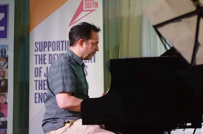 Framed Print : Jason Rebello, Watermill Jazz Club, Dorking, Surrey, 2 July 2019. Creator: Brian O Connor Framed Print : Jason Rebello, Watermill Jazz Club, Dorking, Surrey, 2 July 2019. Creator: Brian O Connor