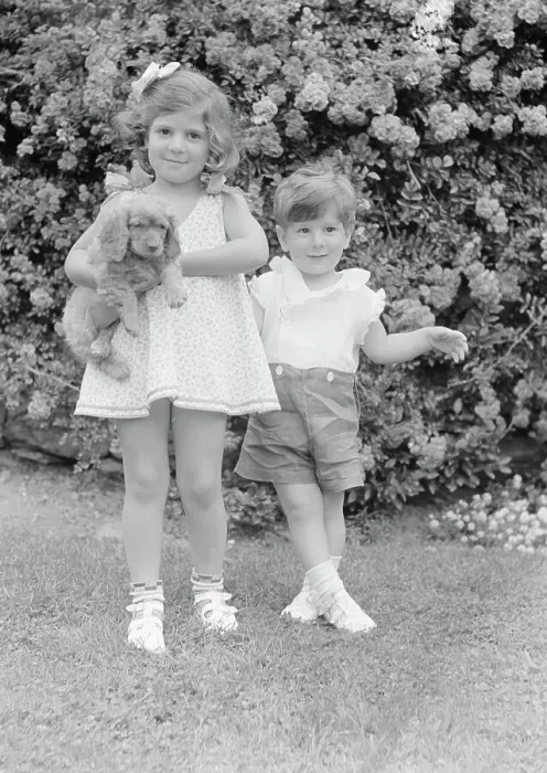 Framed Print : Javits, Benjamin, children of, with dog, standing outdoors, 1933 July. Creator: Arnold Genthe Framed Print : Javits, Benjamin, children of, with dog, standing outdoors, 1933 July. Creator: Arnold Genthe