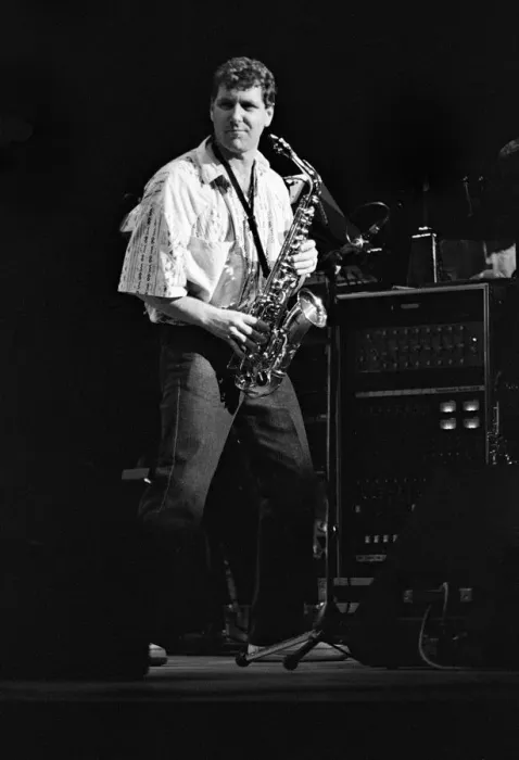 Framed Print : Jay Beckenstein, Spyrogyra, Royal Festival Hall, Southbank, London, July 1986. Creator Framed Print : Jay Beckenstein, Spyrogyra, Royal Festival Hall, Southbank, London, July 1986. Creator