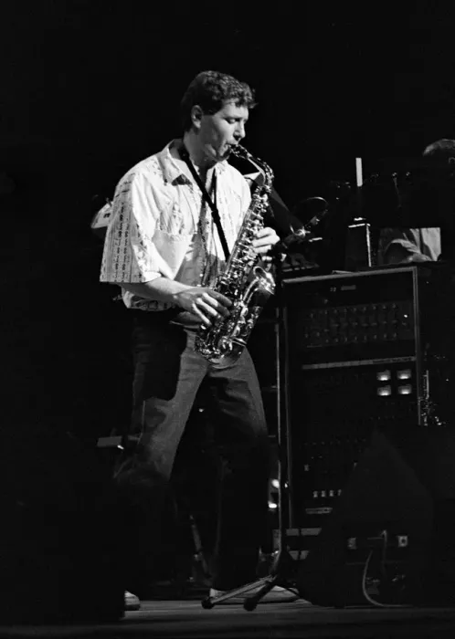 Framed Print : Jay Beckenstein, Spyrogyra, Royal Festival Hall, Southbank, London, July 1986. Creator Framed Print : Jay Beckenstein, Spyrogyra, Royal Festival Hall, Southbank, London, July 1986. Creator