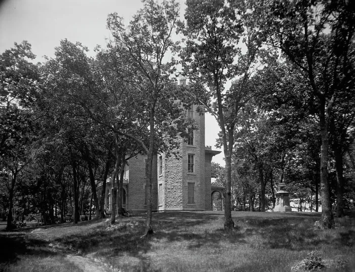 Framed Print : Jay Cooke's residence on Gibraltor [sic], Put-in-Bay, between 1880 and 1899. Creator: Unknown