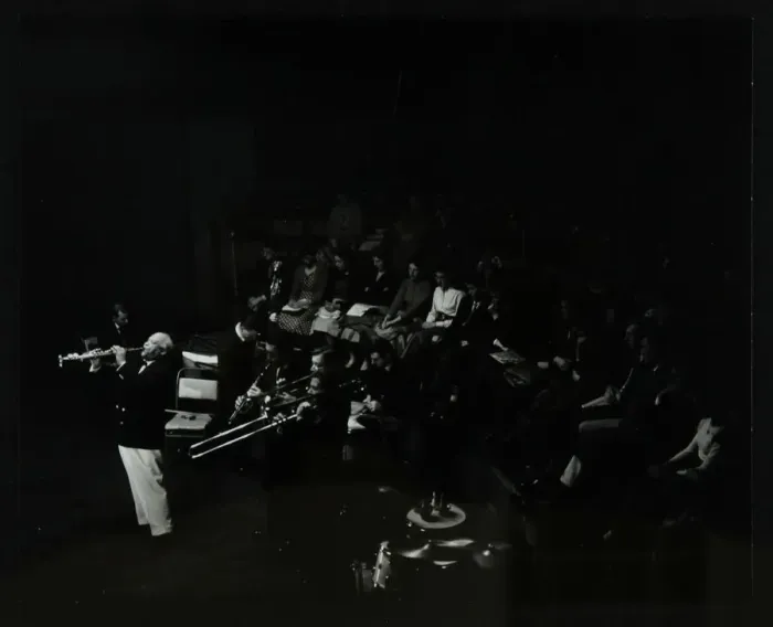 Framed Print : Jazz legend Sidney Bechet playing the soprano saxophone at Colston Hall, Bristol, 1956 Framed Print : Jazz legend Sidney Bechet playing the soprano saxophone at Colston Hall, Bristol, 1956