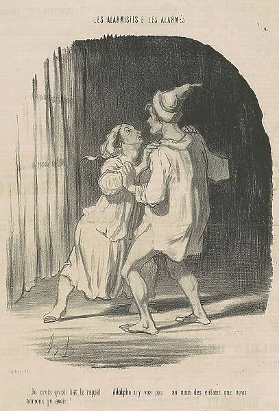 Je crois qu'on bat le rappel... 19th century. Creator: Honore Daumier