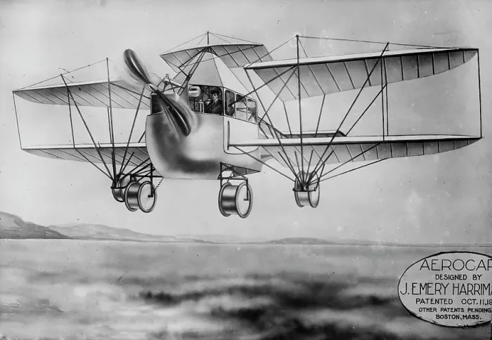 Framed Print : J.E. Harriman's Aerocar, 1910 or 1911. Creator: Bain News Service Framed Print : J.E. Harriman's Aerocar, 1910 or 1911. Creator: Bain News Service