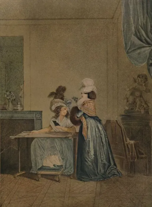 Framed Print : Je M Occupais En Attendant, (I am busy waiting), c1770, (1913). Artist: Romain Girard Framed Print : Je M Occupais En Attendant, (I am busy waiting), c1770, (1913). Artist: Romain Girard