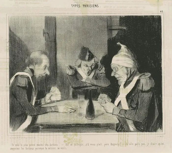 Framed Print : Je suis le plus grand ennemi des factions, 19th century. Creator: Honore Daumier Framed Print : Je suis le plus grand ennemi des factions, 19th century. Creator: Honore Daumier