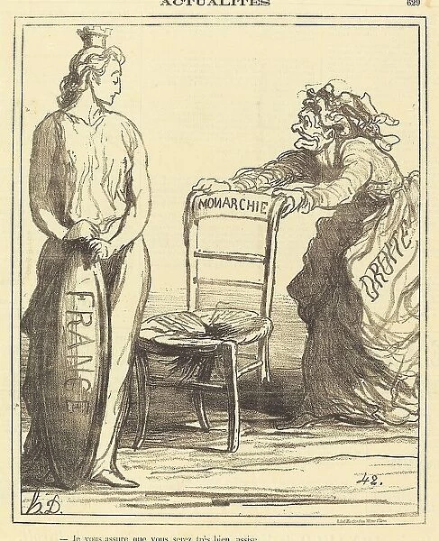 Je vous assure que vous serez très bien assise, 1871. Creator: Honore Daumier