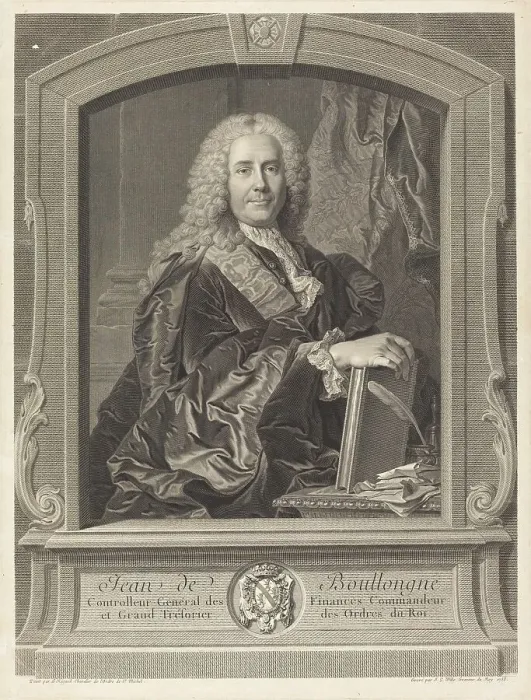 Framed Print : Jean de Boullongne, 1758. Creator: Johann Georg Wille Framed Print : Jean de Boullongne, 1758. Creator: Johann Georg Wille