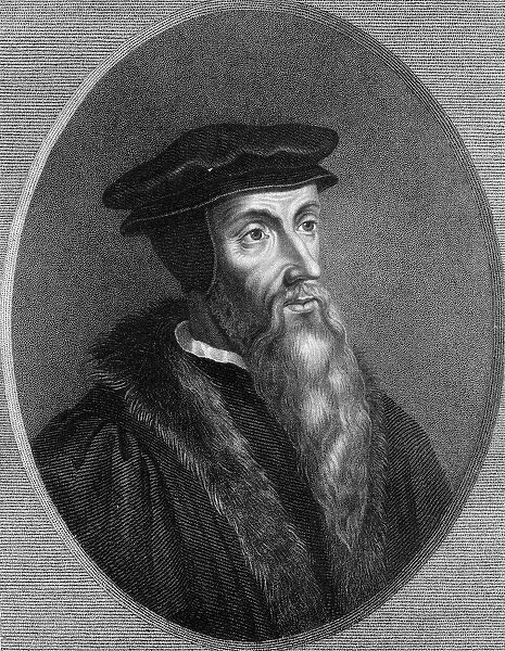 Jean Calvin, 16th century French theologian, (1836). Artist: Thomas Woolnoth