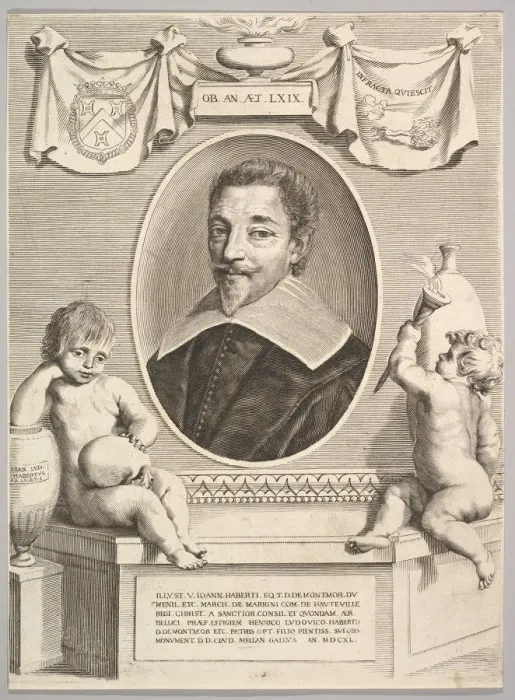 Framed Print : Jean Habert de Montmor, 1640. Creator: Claude Mellan Framed Print : Jean Habert de Montmor, 1640. Creator: Claude Mellan