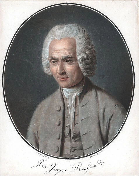 Jean-Jacques Rousseau (1712-78), French political philosopher. Artist: Pierre Michel Alix