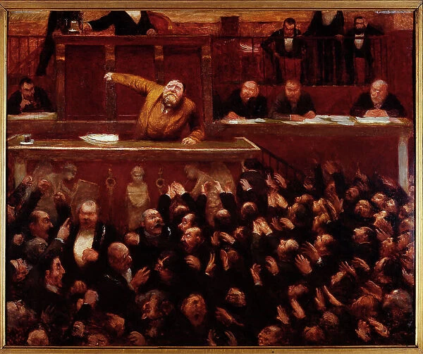 Jean Jaurès (1859-1914), à la tribune de la Chambre des députés, 1903. Creator: Jean Veber