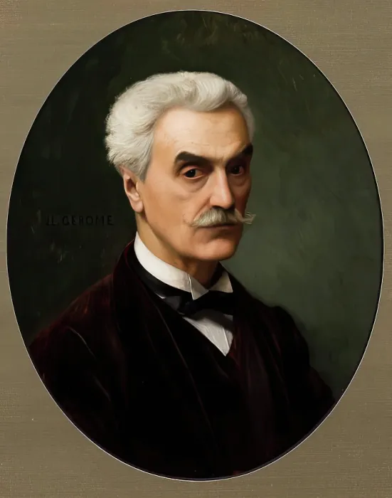 Framed Print : Jean-Leon Gerome, Self Portrait, 1886. Creator: Jean-Leon Gerome