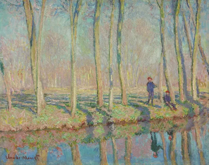 Framed Print : Jean-Pierre Hoschede and Michel Monet on the Bank of the Epte, c1887-1890. Creator: Monet, Claude (1840-1926) Framed Print : Jean-Pierre Hoschede and Michel Monet on the Bank of the Epte, c1887-1890. Creator: Monet, Claude (1840-1926)