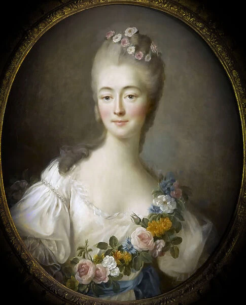 Jeanne Becu, comtesse Du Barry (1743-1793) as Flora. Artist: Drouais, Francois-Hubert (1727-1775)