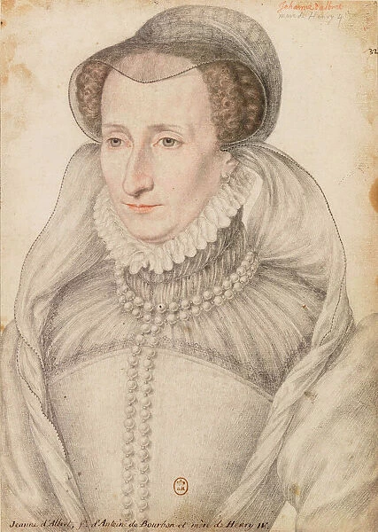 Jeanne d Albret, Queen of Navarre (1528-1572), 1560s. Creator: Clouet, Francois