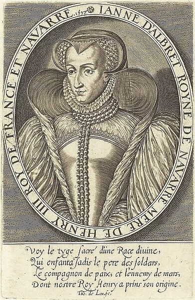 Jeanne d'Albret, Queen of Navarre, 1597. Creator: Thomas de Leu