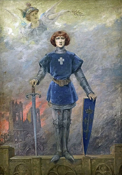 Jeanne d'Arc sauvant la France (Portrait de Sarah Bernhardt), 1916. Creator: Abbéma, Louise (1853-1927)
