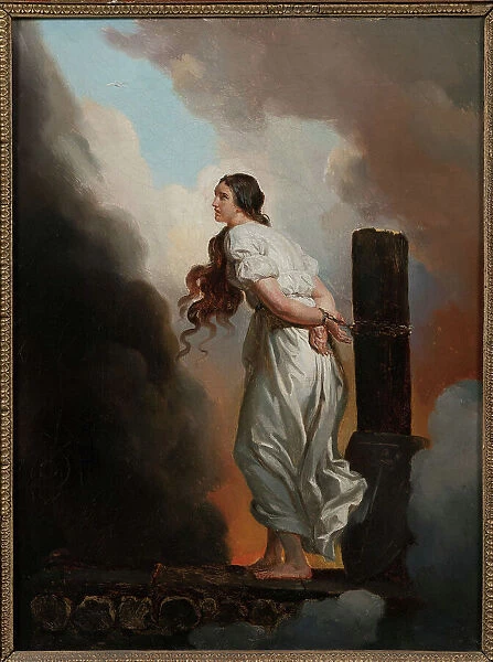 Jeanne d'Arc sur le bûcher (Joan of Arc at the Stake), 1822. Creator: Fragonard, Alexandre-Évariste (1780-1850)