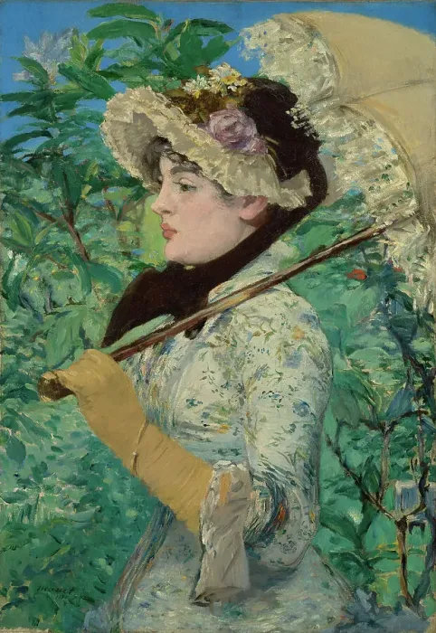 Framed Print : Jeanne (Spring), 1881. Creator: Edouard Manet Framed Print : Jeanne (Spring), 1881. Creator: Edouard Manet
