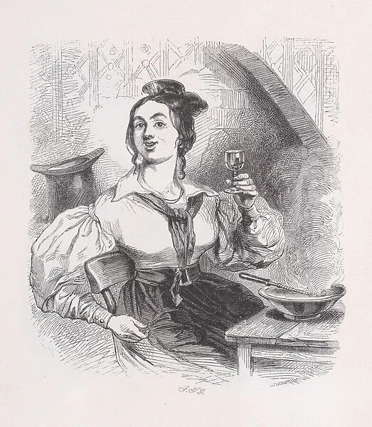 Jeannette from The Complete Works of Beranger, 1836. Creator: John Thompson