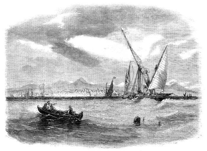 Framed Print : Jeddah, on the Red Sea, 1858. Creator: Richard Principal Leitch Framed Print : Jeddah, on the Red Sea, 1858. Creator: Richard Principal Leitch