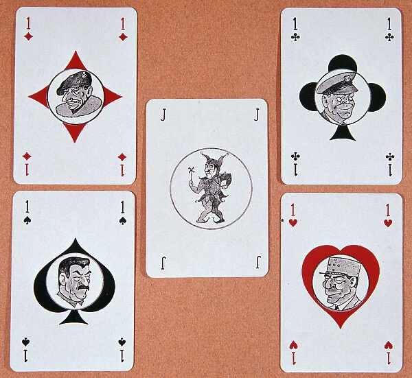 Jeep Pack of playing cards from Belgium, 1940s