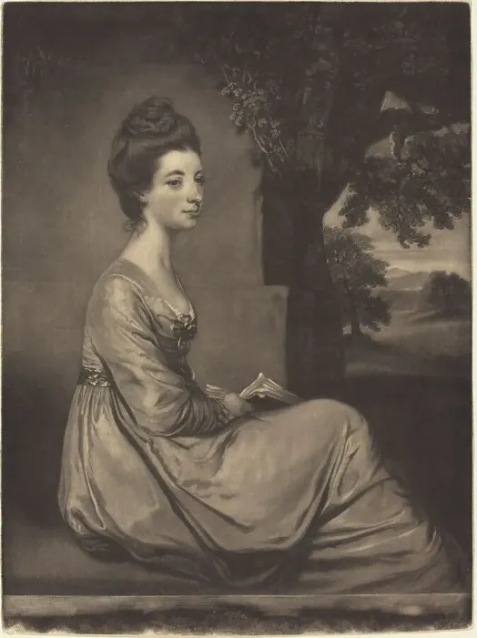 Framed Print : Jemima Countess Cornwallis, 1771. Creator: James Watson Framed Print : Jemima Countess Cornwallis, 1771. Creator: James Watson