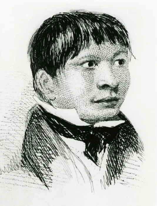 Framed Print : Jemmy Button, the Fuegian adopted by the Fitzroy expedition, as he appeared in 1833 (1839) Framed Print : Jemmy Button, the Fuegian adopted by the Fitzroy expedition, as he appeared in 1833 (1839)