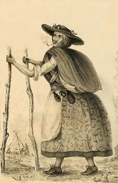 Jenny Darney, A Remarkable Character in Cumberland, 1821. Creator: Robert Cooper