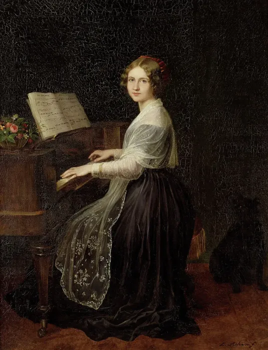 Framed Print : Jenny Lind, 1845. Creator: Louis Asher Framed Print : Jenny Lind, 1845. Creator: Louis Asher