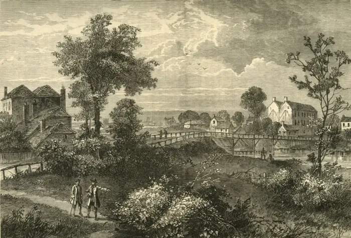 Framed Print : Jennys Whim Bridge, 1750, (c1876). Creator: Unknown Framed Print : Jennys Whim Bridge, 1750, (c1876). Creator: Unknown
