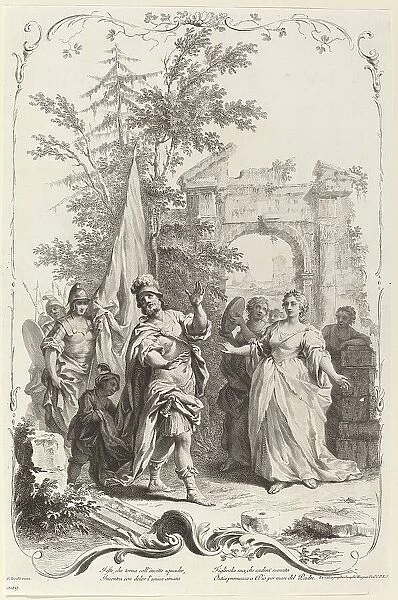Jephthah and His Daughter, c. 1745. Creator: Joseph Wagner