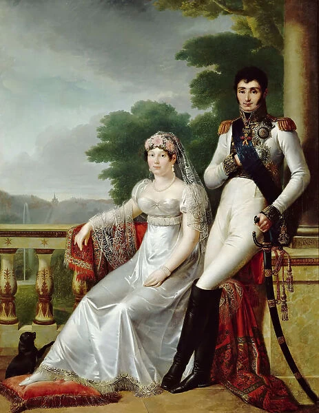 Jerome Bonaparte and Catharina of Wurttemberg as King and Queen of Westphalia. Artist: Kinson, Francois-Joseph (1770-1839)