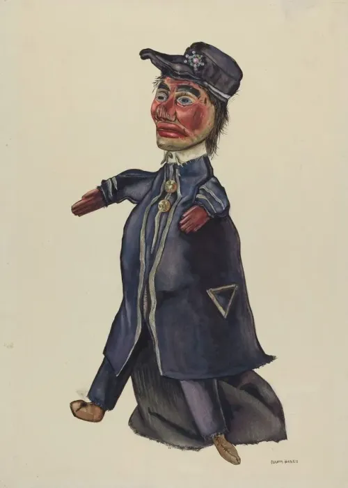 Framed Print : Jerry the Policeman, c. 1937. Creator: Dorothy Harris Framed Print : Jerry the Policeman, c. 1937. Creator: Dorothy Harris