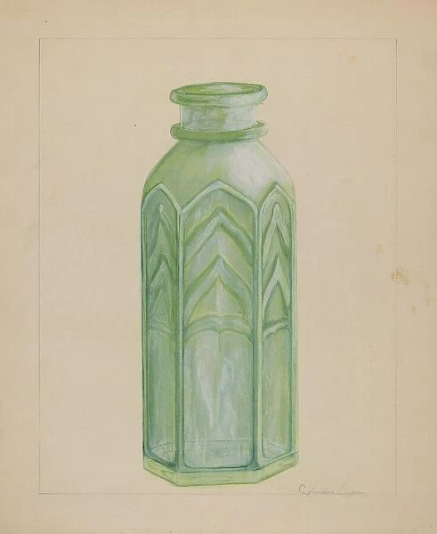 Jersey Milk Bottle, c. 1936. Creator: Columbus Simpson
