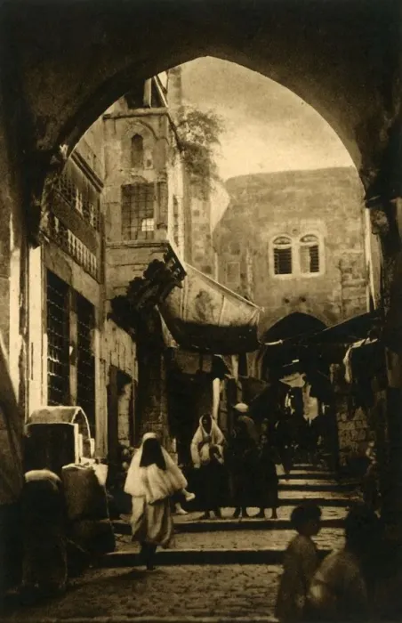Framed Print : Jersualem - David Street, c1918-c1939. Creator: Unknown Framed Print : Jersualem - David Street, c1918-c1939. Creator: Unknown