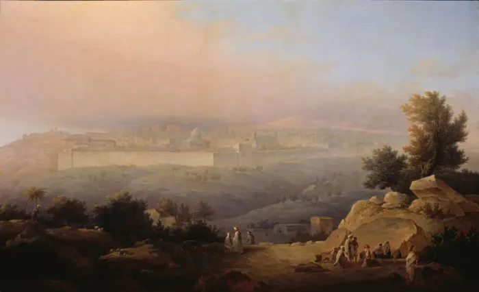 Framed Print : Jerusalem, 1849. Artist: Vorobyev, Maxim Nikiphorovich (1787-1855) Framed Print : Jerusalem, 1849. Artist: Vorobyev, Maxim Nikiphorovich (1787-1855)