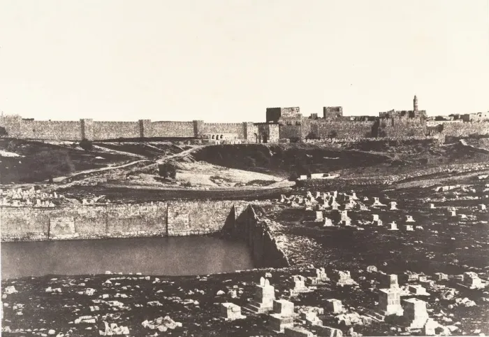 Framed Print : Jerusalem, Birket-Mamillah, 1854. Creator: Auguste Salzmann Framed Print : Jerusalem, Birket-Mamillah, 1854. Creator: Auguste Salzmann