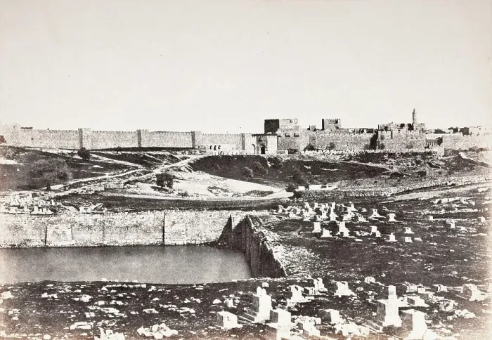 Framed Print : Jerusalem-Birket-Mamillah, Printed 1856 circa. Creator: Auguste Salzmann Framed Print : Jerusalem-Birket-Mamillah, Printed 1856 circa. Creator: Auguste Salzmann