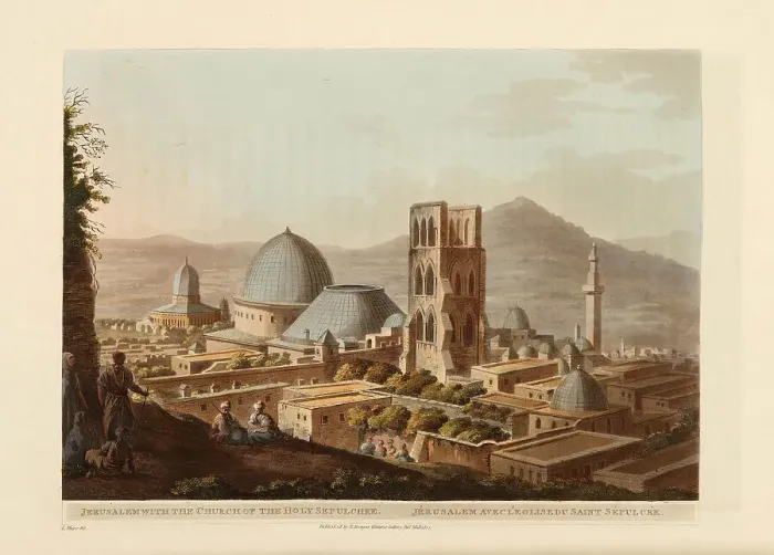 Framed Print : Jerusalem with the Church of the Holy Sepulchre, 1803. Creator: Mayer, Luigi (1755-1803) Framed Print : Jerusalem with the Church of the Holy Sepulchre, 1803. Creator: Mayer, Luigi (1755-1803)