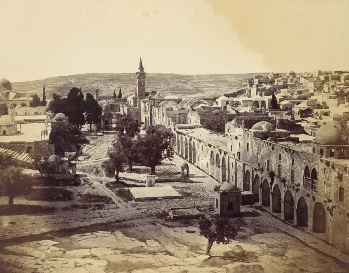 Framed Print : Jerusalem, Court of the Mosque of Omar, 1857. Creator: John Anthony Framed Print : Jerusalem, Court of the Mosque of Omar, 1857. Creator: John Anthony