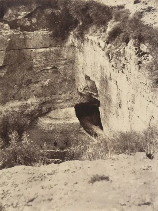 Framed Print : Jerusalem. (Environs) Grotte de Jeremie, 1860 or later
