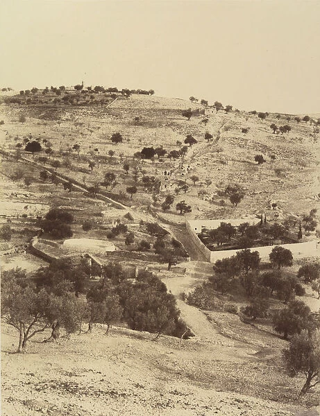 Jerusalem. (Environs) Jardin Gethsemani et Mont des Oliviers, 1860 or later